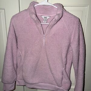 Athleta Girls Cozy Pink Half-Zip Fleece